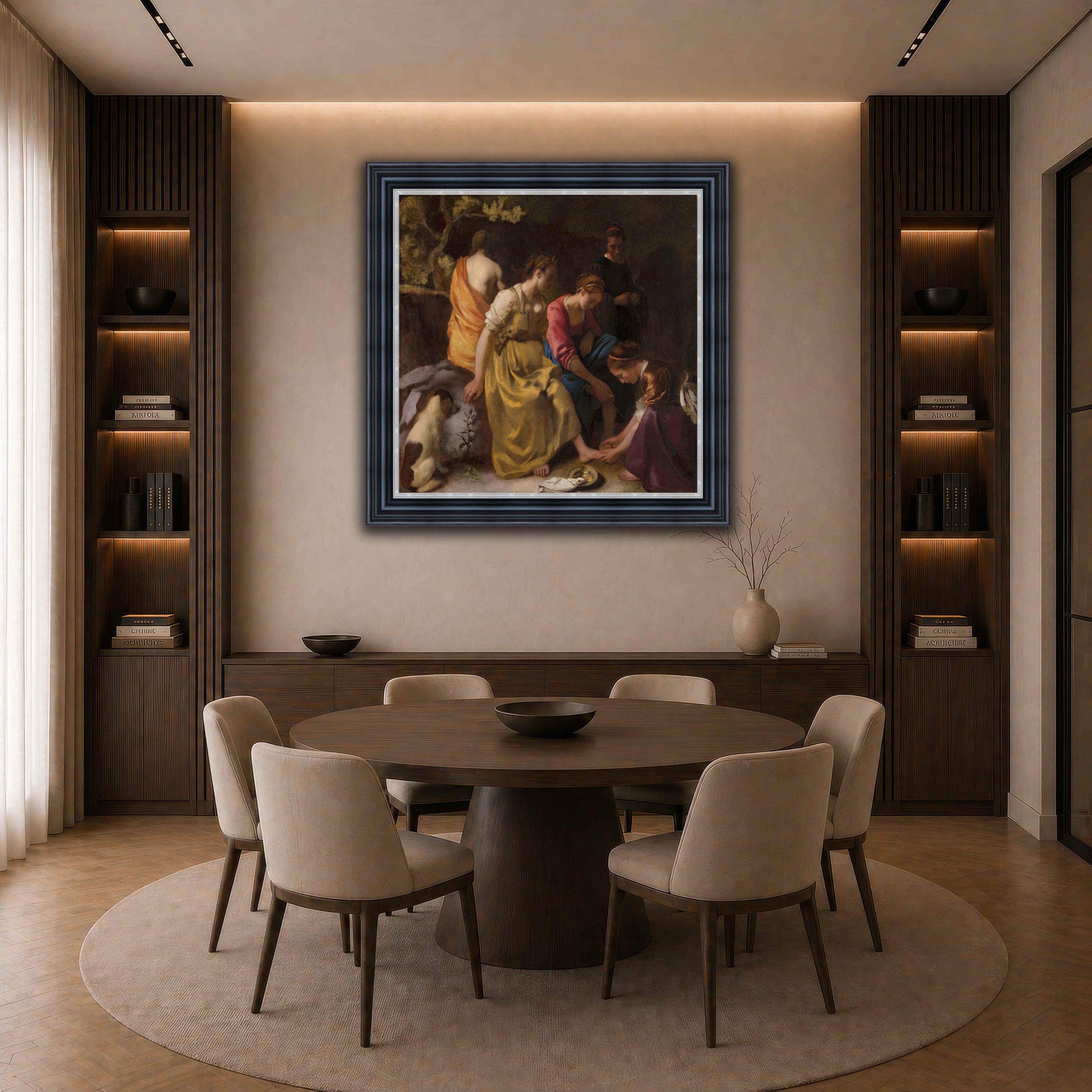 03 CH 9108 SILVER  dark neutral-dining room