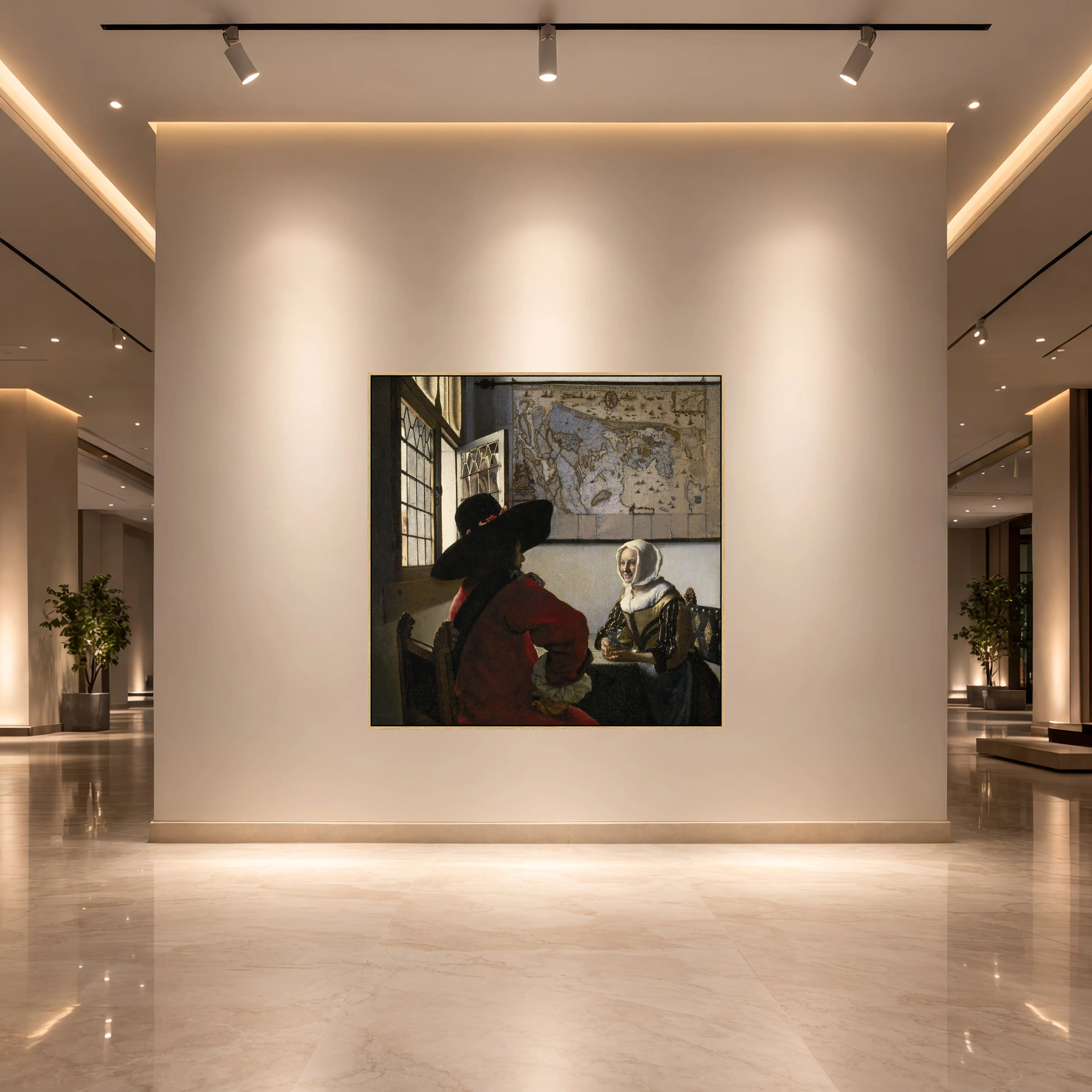 Officer and Laughing Girl – Canvas Print