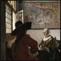 Officer and Laughing Girl (1657) – Johannes Vermeer | Classic Dutch Golden Age Wall Art Canvas